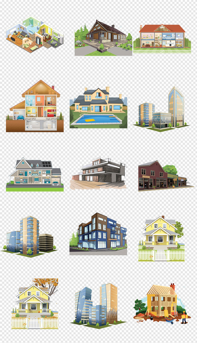 手绘卡通3D建筑 创意与实用的完美结合